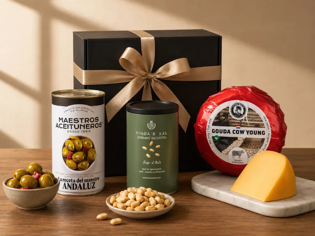 Gourmet Borrelpakket Kaas, Olijven & Pinda’s