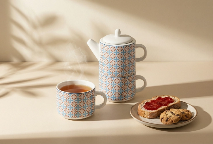 [Tea-for-one set ¨Jane¨ – Porselein] Tea-for-one set ¨Jane¨ – Porselein