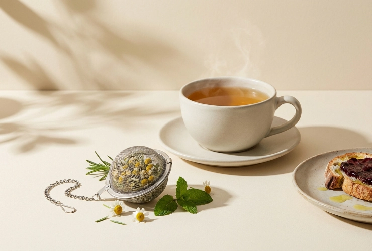 [Thee-ei RVS - 4,5 cm] Thee-ei RVS - 4,5 cm