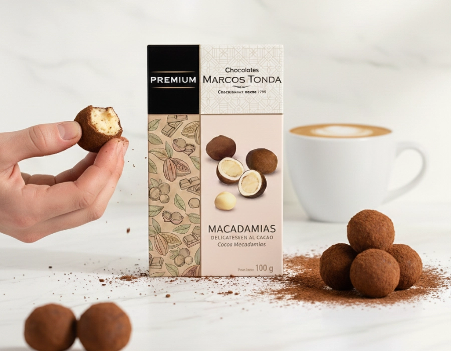[Delicatesse macadamianoten met cacao] Delicatesse macadamianoten met cacao