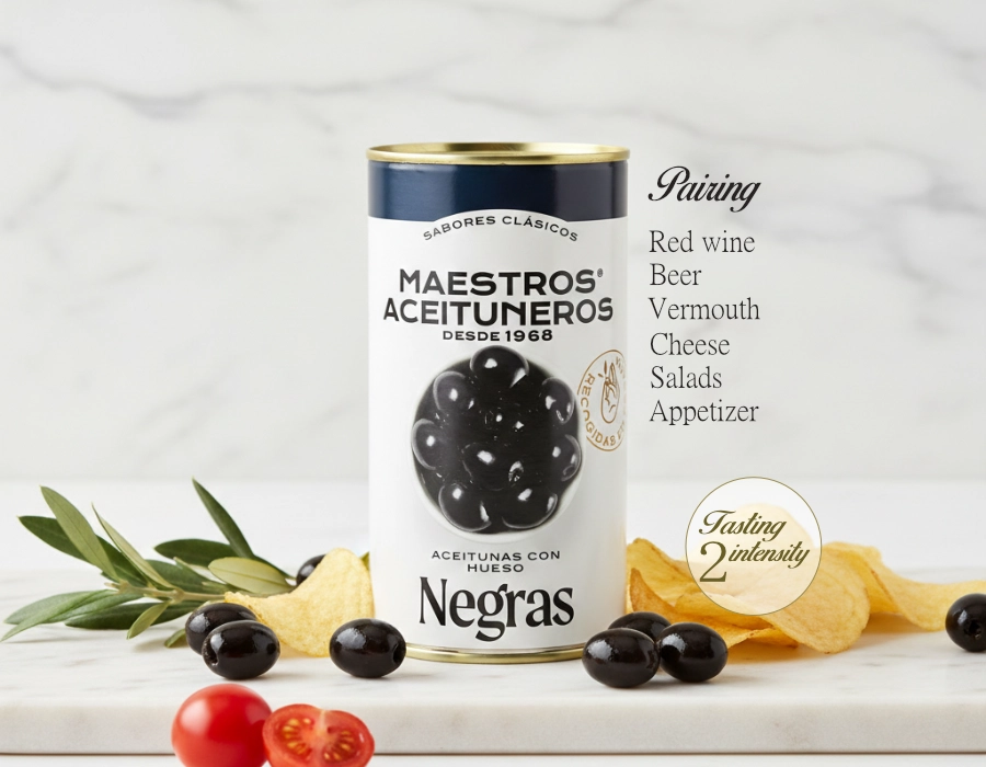 Zwarte olijven met pit