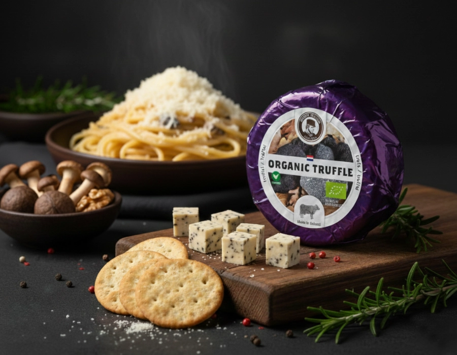 Biologische koekaas met truffel
