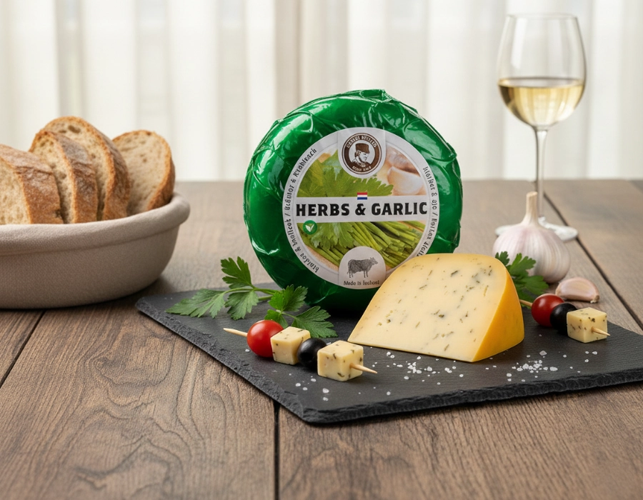 Koekaas met kruiden en knoflook (Knoflook)